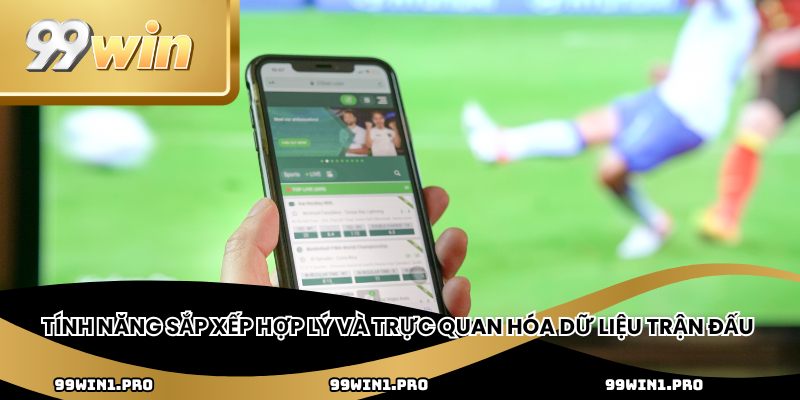 Tính năng sắp xếp hợp lý và trực quan hóa dữ liệu trận đấu
