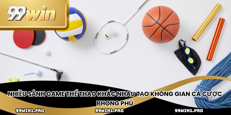 Nhiều sảnh game thể thao khác nhau tạo không gian cá cược phong phú